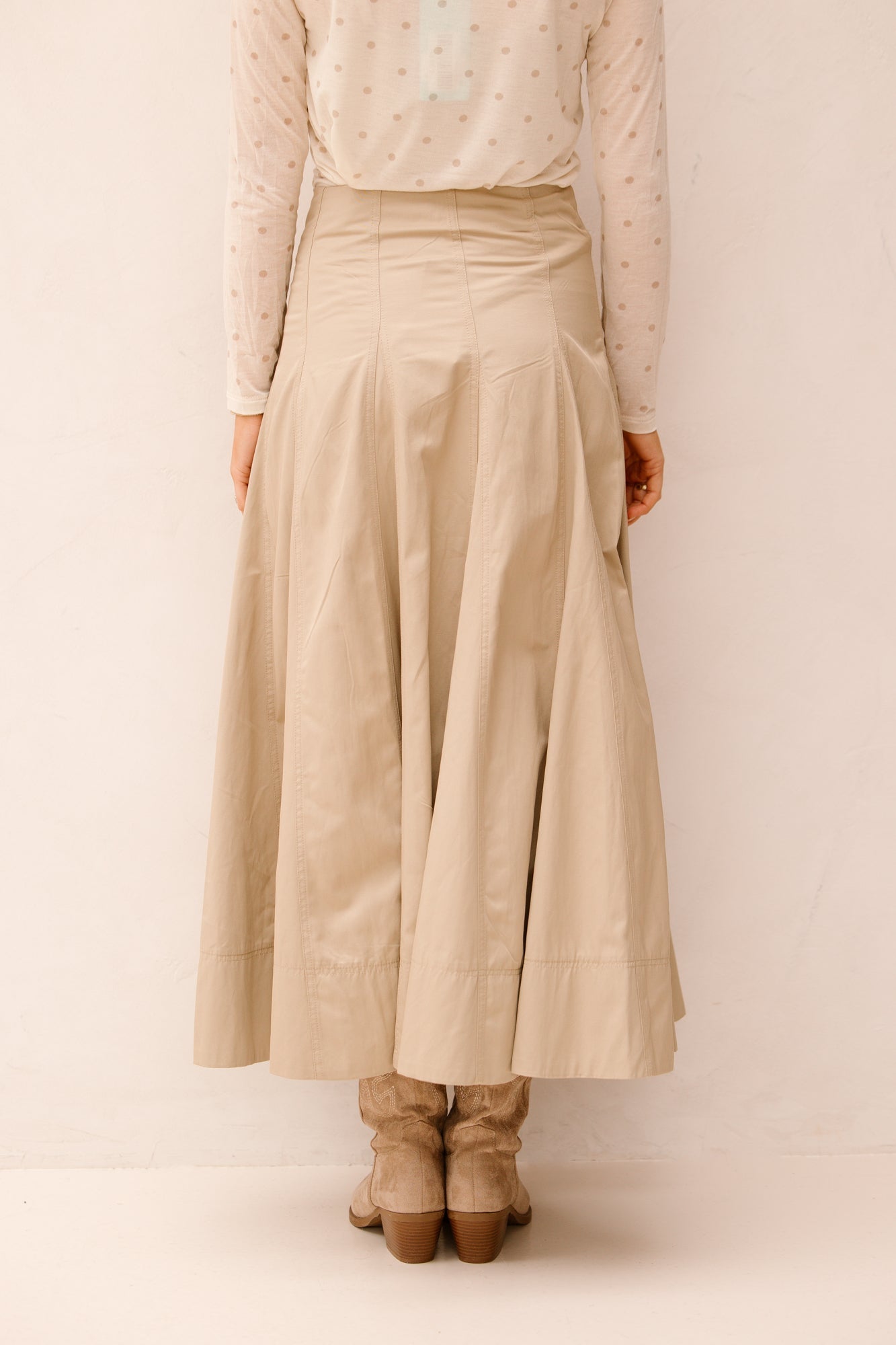 Elin Skirt Taupe - Bij Keesje - Bij Keesje - Rokken