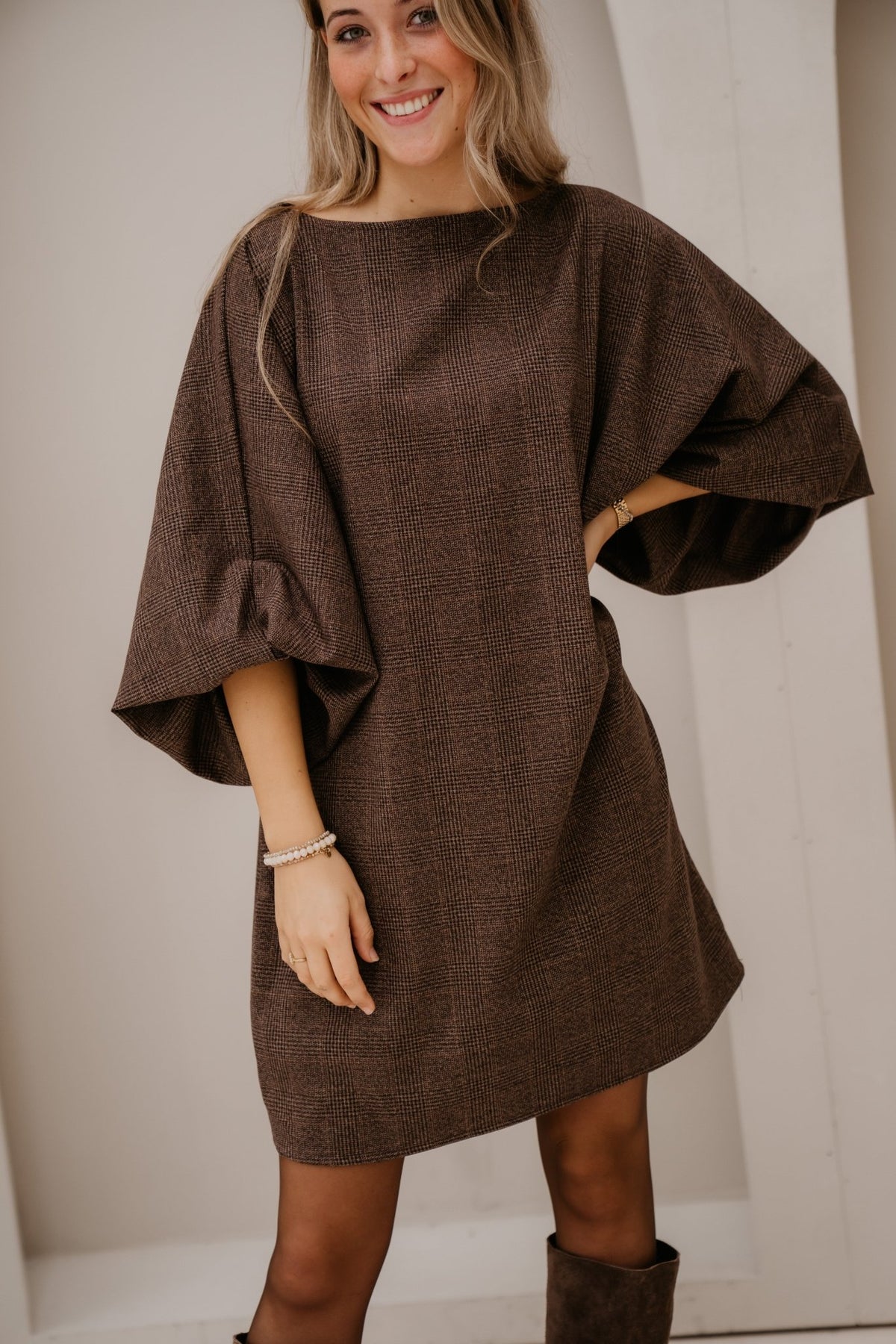 Elina Dress Ruit darkbrown - Bij Keesje - Bij Keesje - Jurk