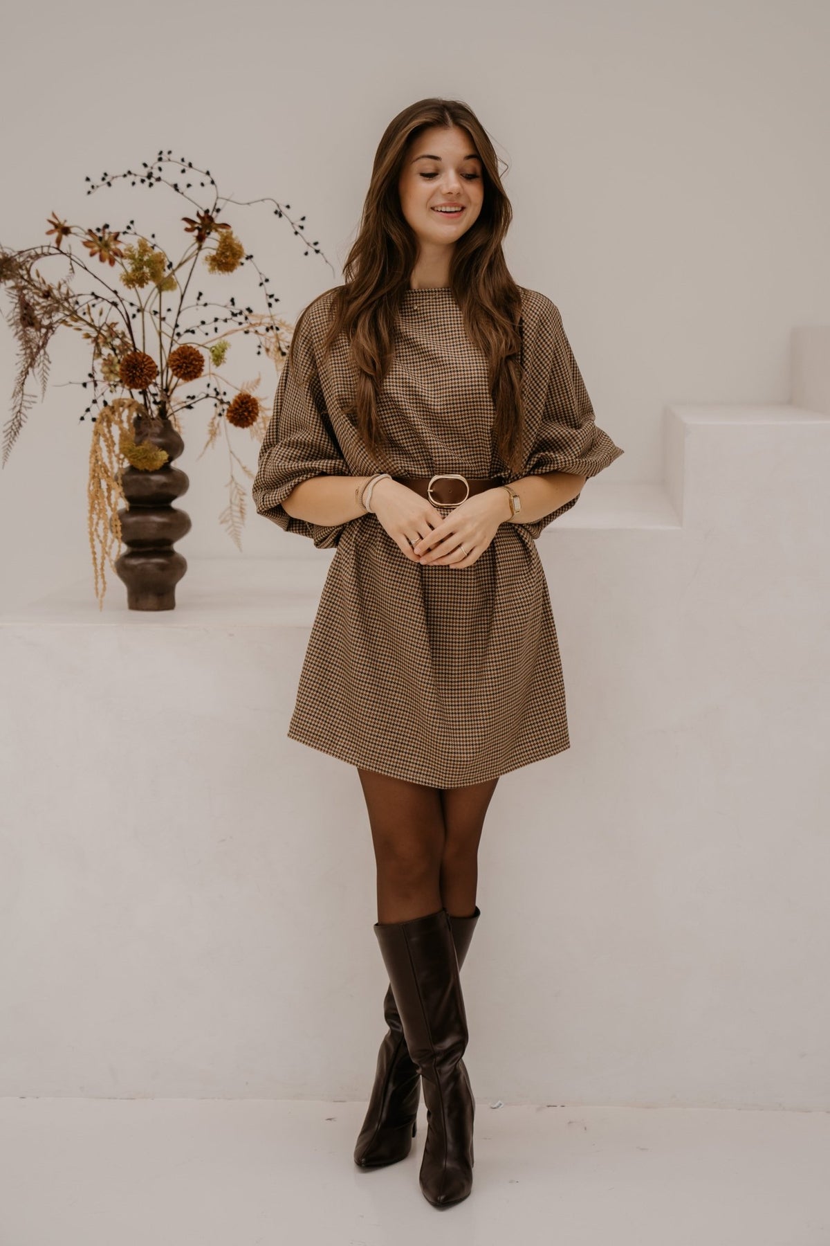 Elina Dress Ruit lightbrown - Bij Keesje - Bij Keesje - Jurk