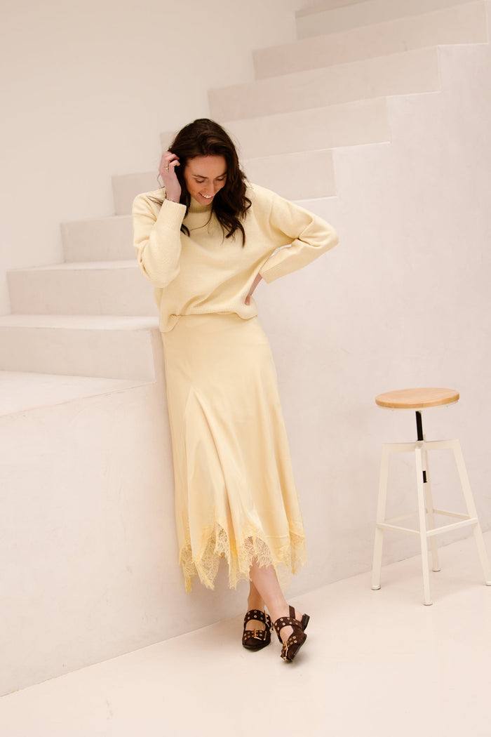 Elise skirt geel - Bij Keesje - Bij Keesje - Rokken