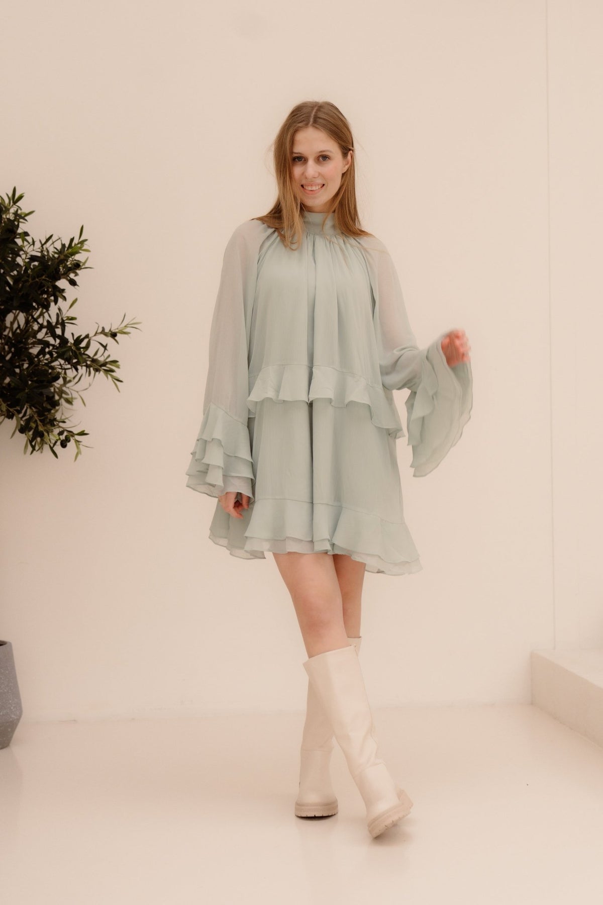 Elke dress green - Bij Keesje - Bij Keesje - Jurk