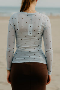 Ella Space Dot Blouse Light Blue - Bij Keesje - Neo Noir - Top