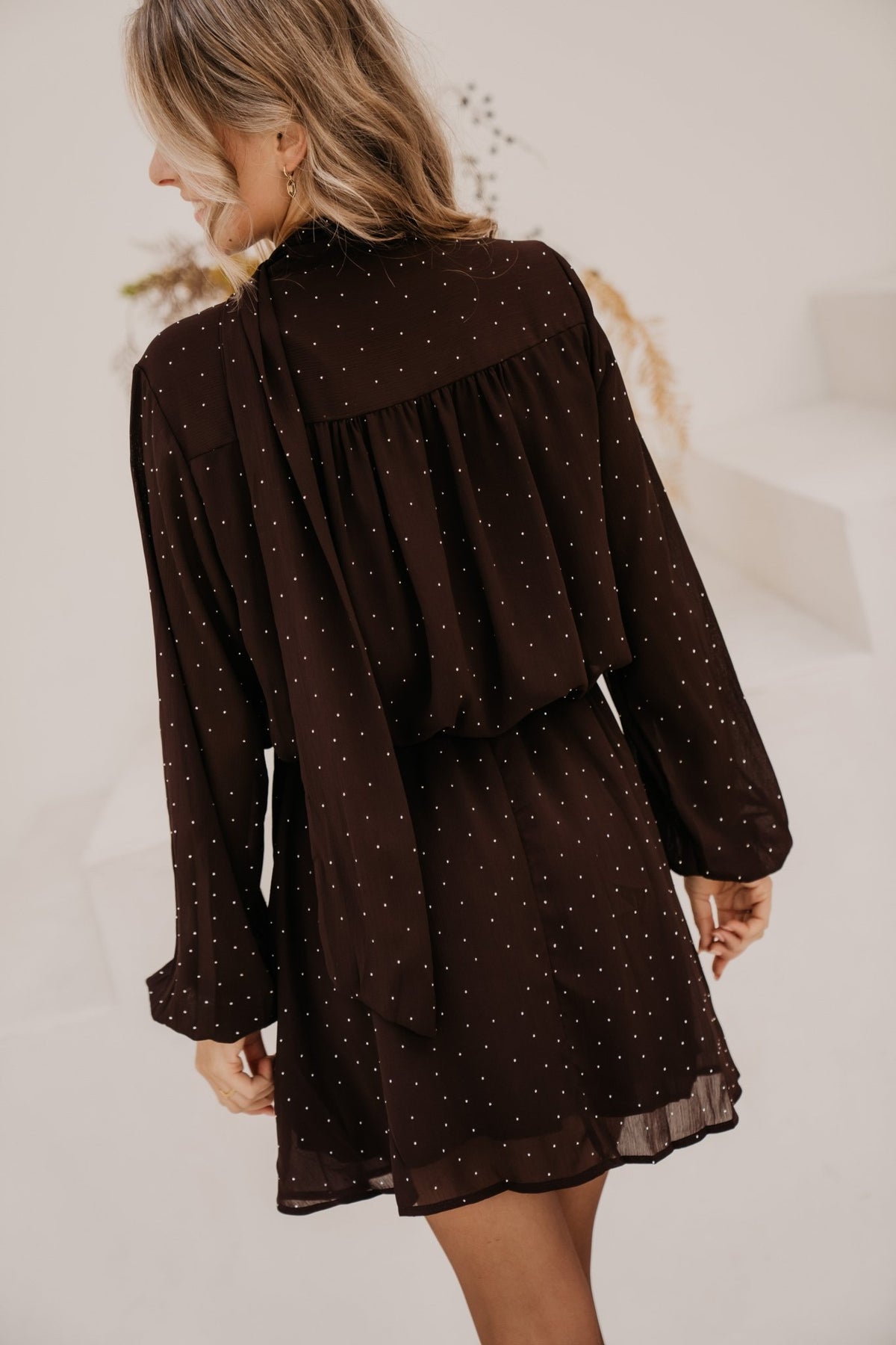 Elle glitter dress brown - Bij Keesje - Bij Keesje - Jurk