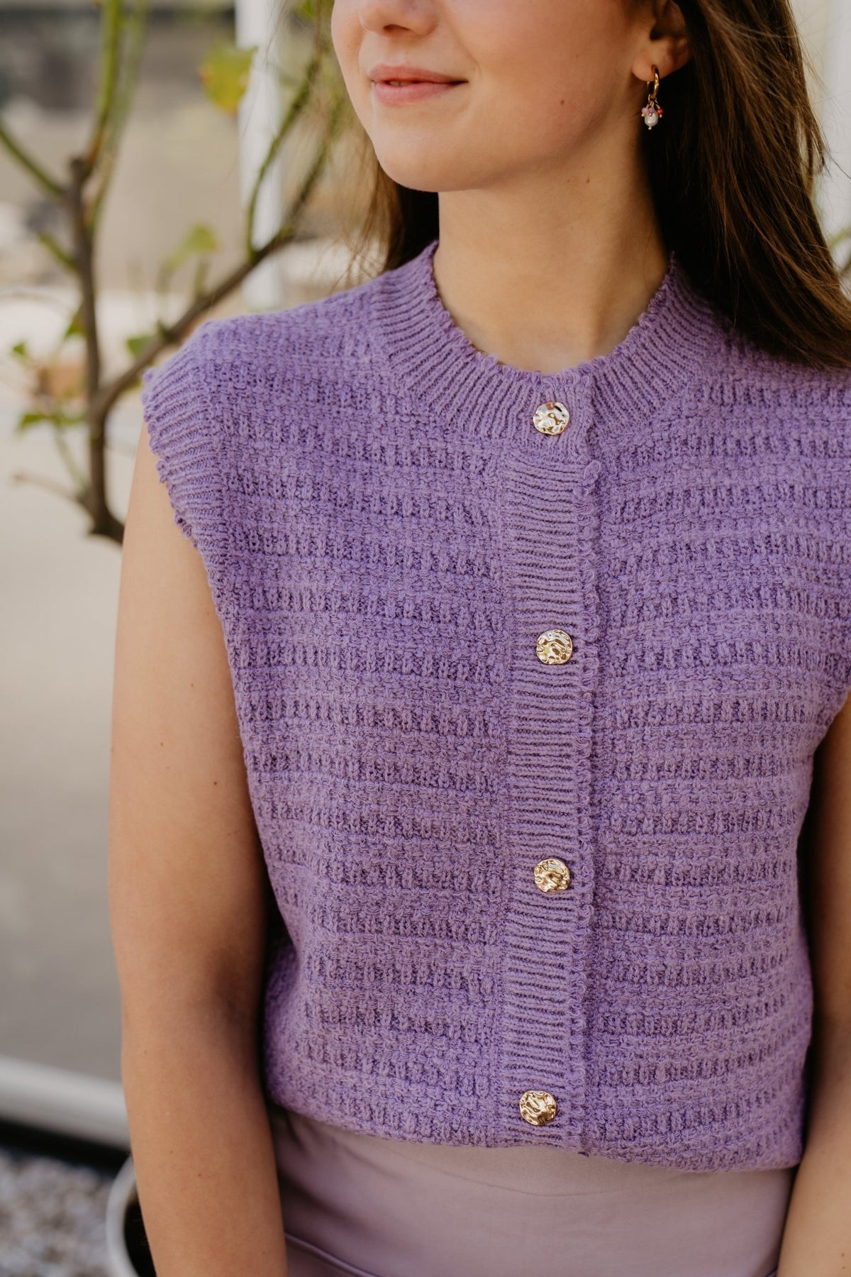 Ellen Gilet Purple - Bij Keesje - Bij Keesje The Label - Gilet