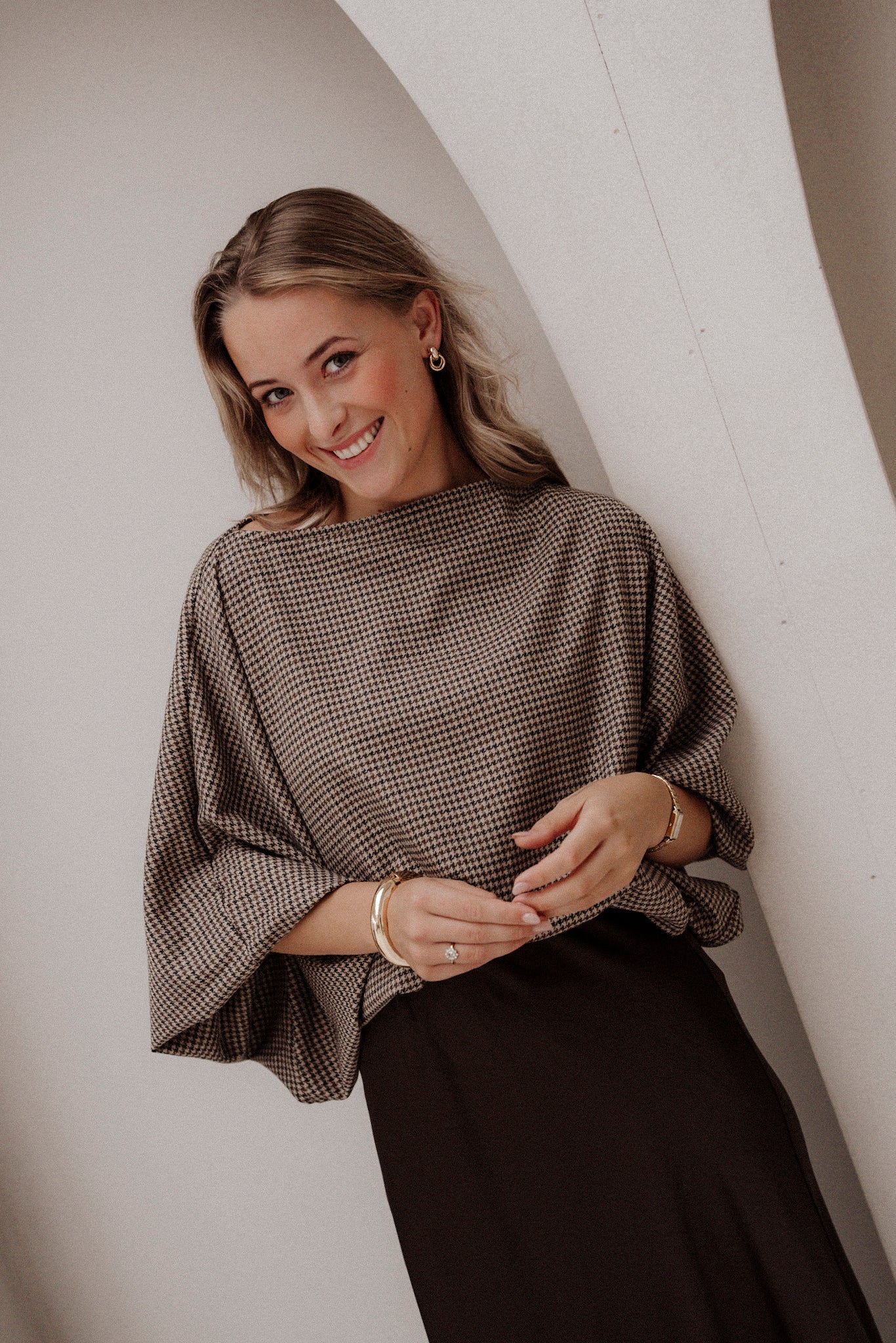 Ellen Ruit Blouse Bruin - Bij Keesje - Bij Keesje - Blouse