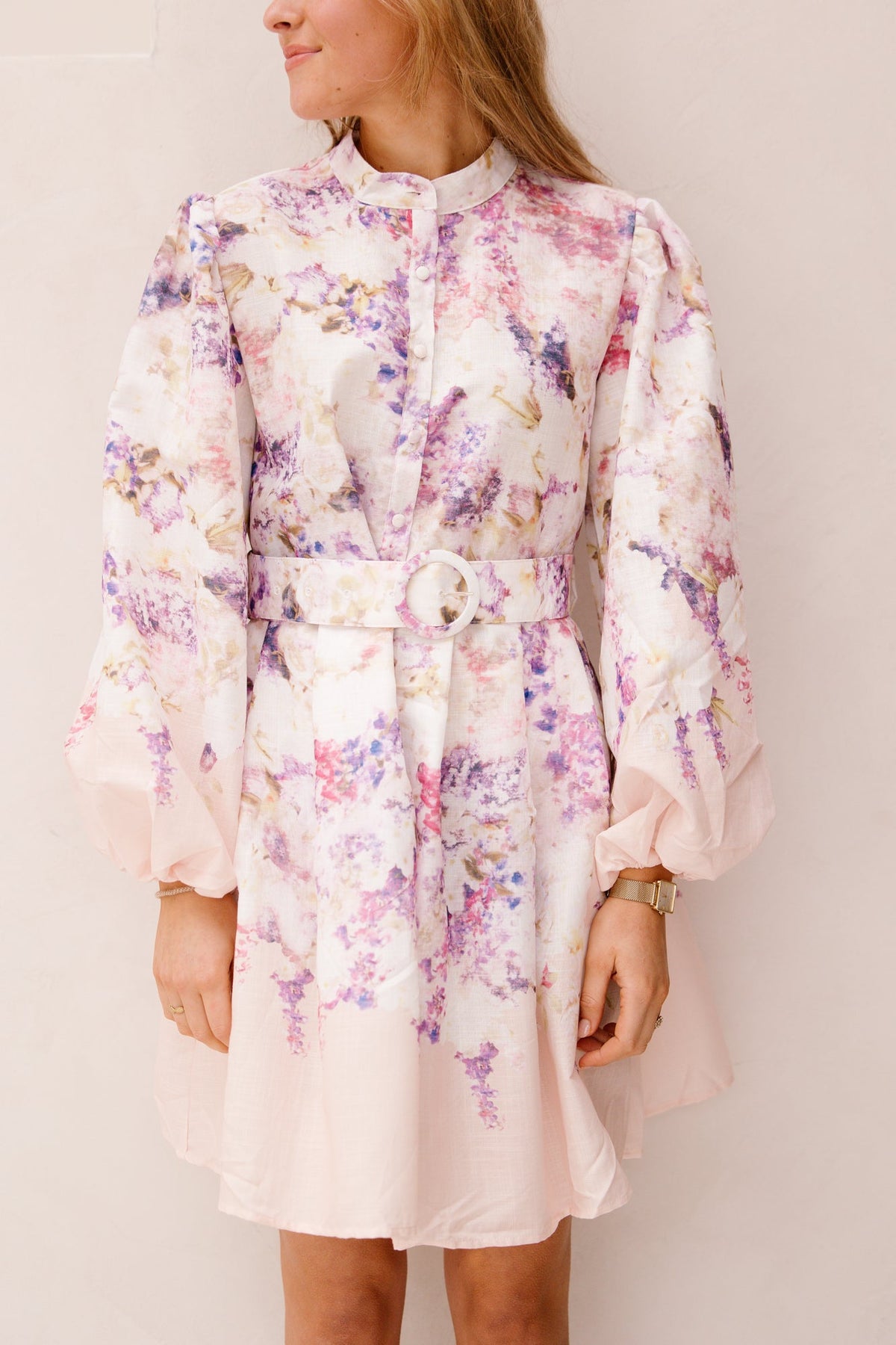 Ellie Dress Flower Purple - Bij Keesje - Bij Keesje - Jurk