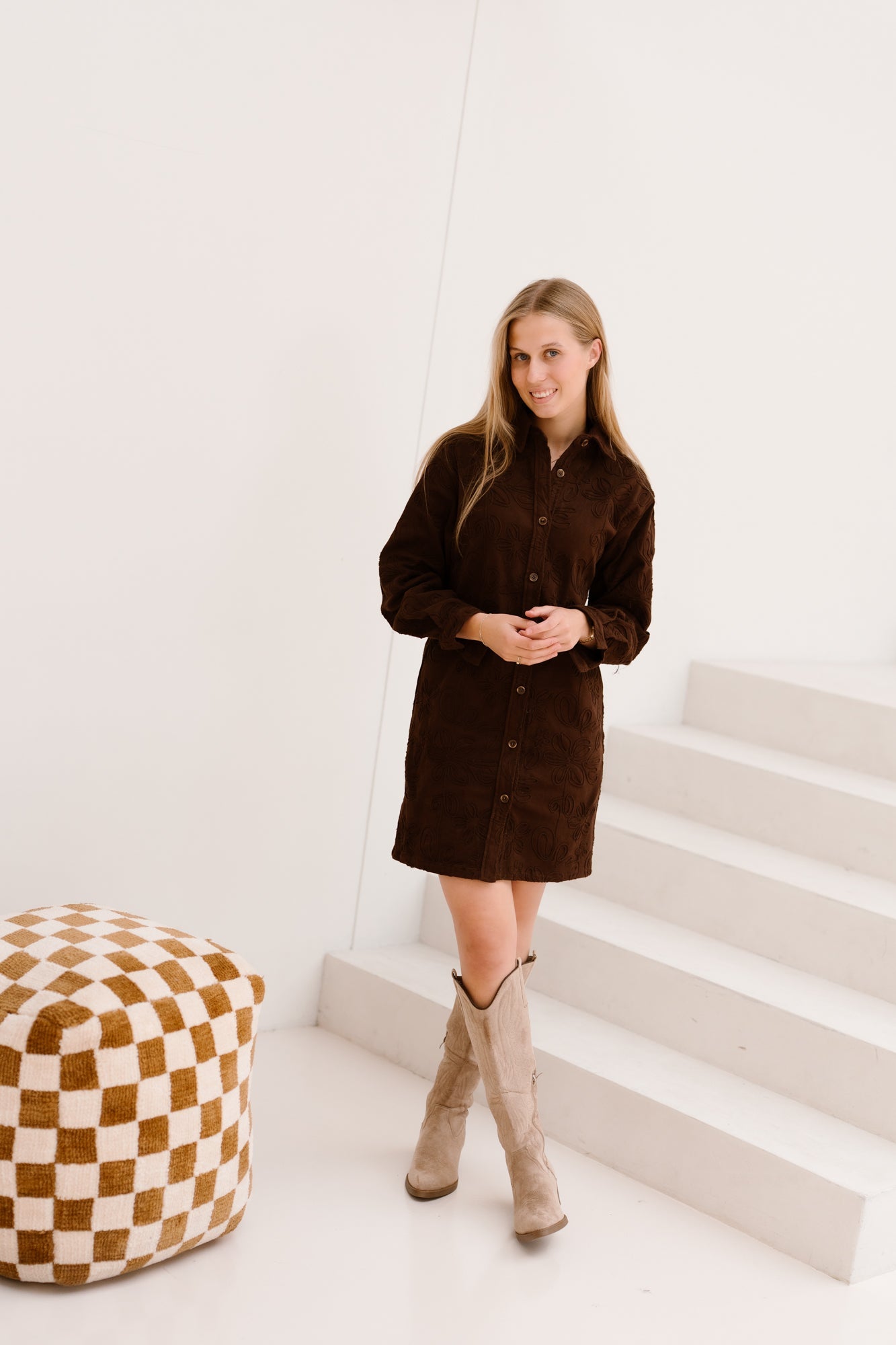 Ellis dress dark chocolate - Bij Keesje - FLURESK - Jurk