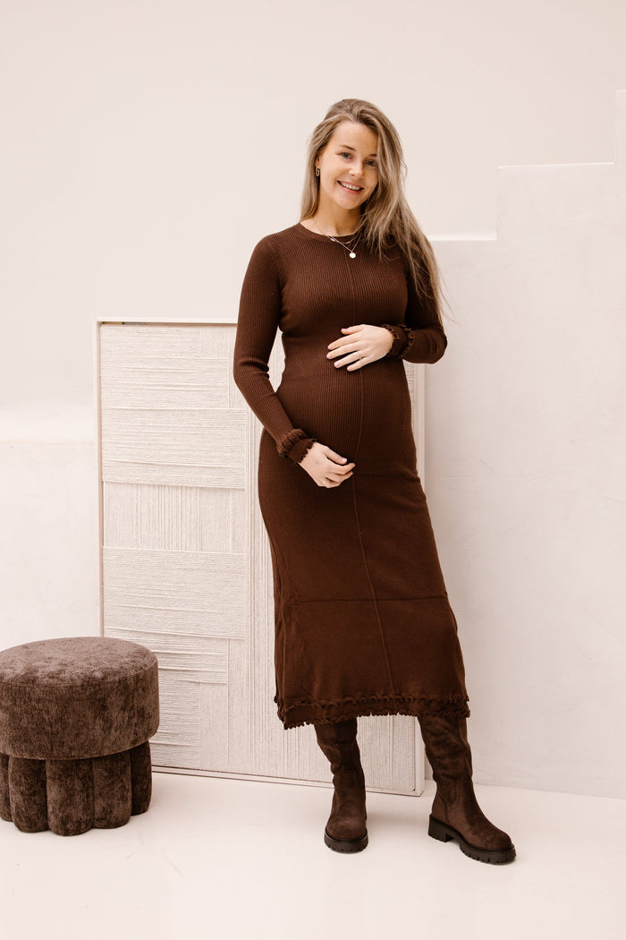 Elodie bodycon dress brown - Bij Keesje - Bij Keesje