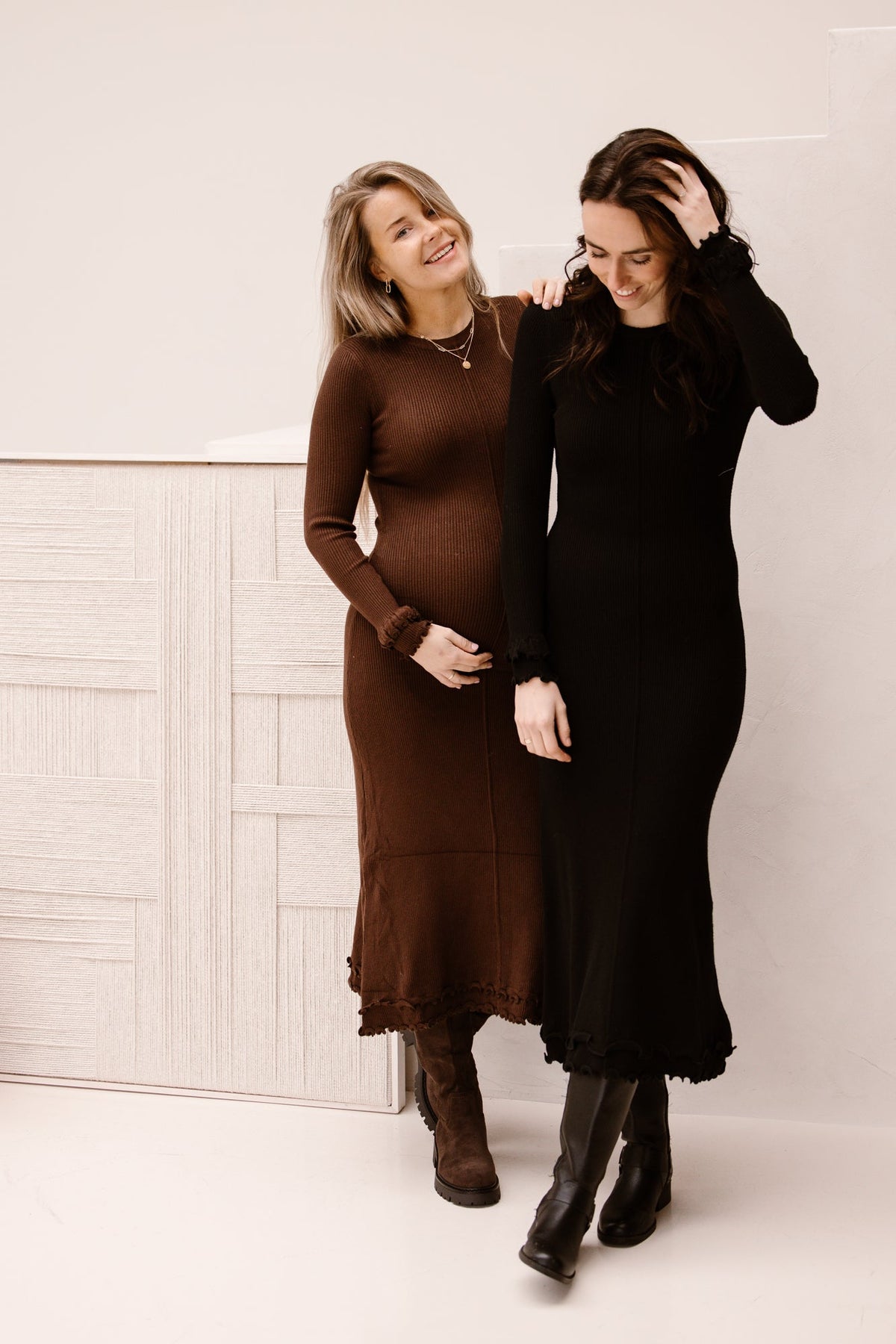 Elodie bodycon dress brown - Bij Keesje - Bij Keesje