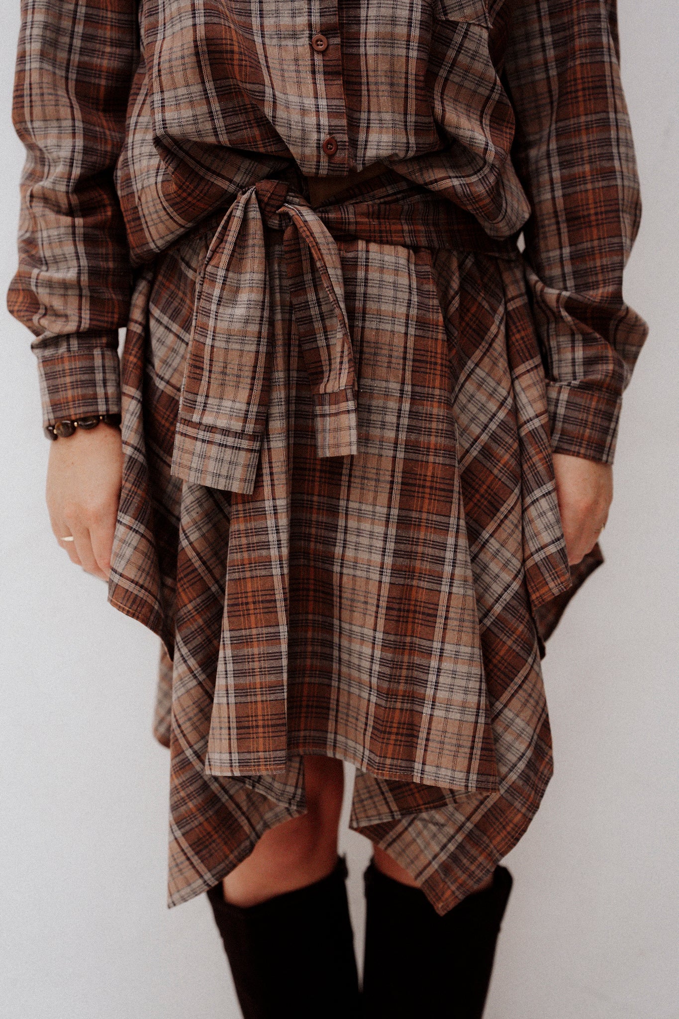Elza set ruit bruin - Bij Keesje - Bij Keesje - set