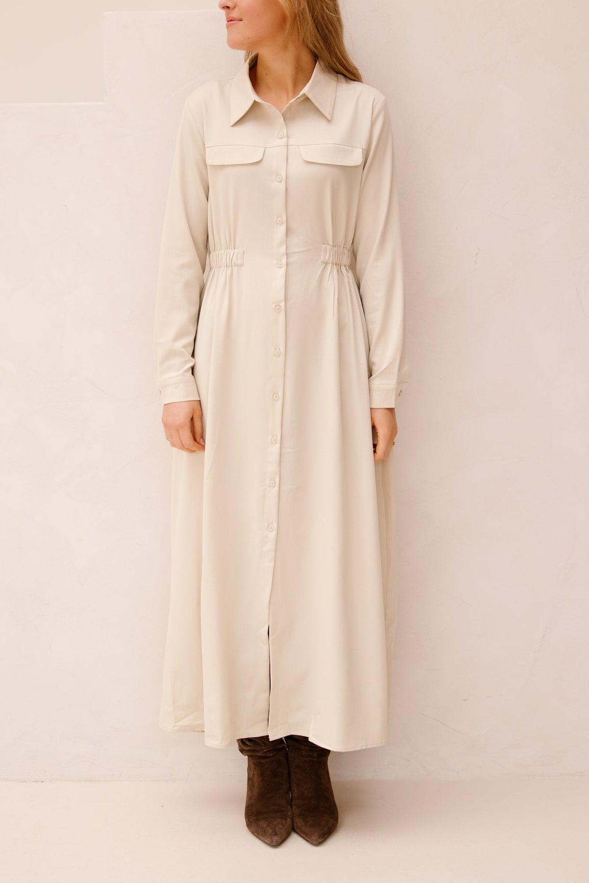 Emily Dress Beige - Bij Keesje - Bij Keesje - Jurk