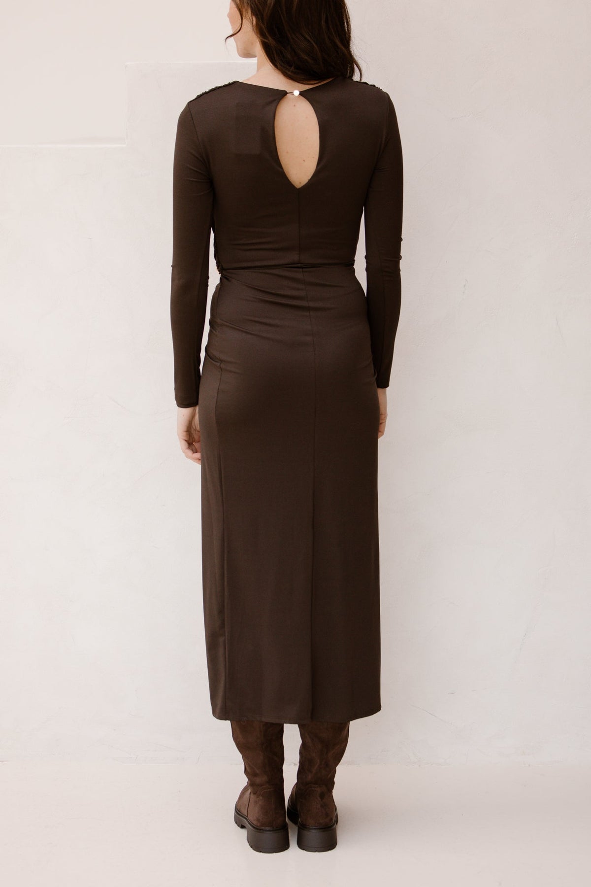 Emma long dress brown - Bij Keesje - Bij Keesje