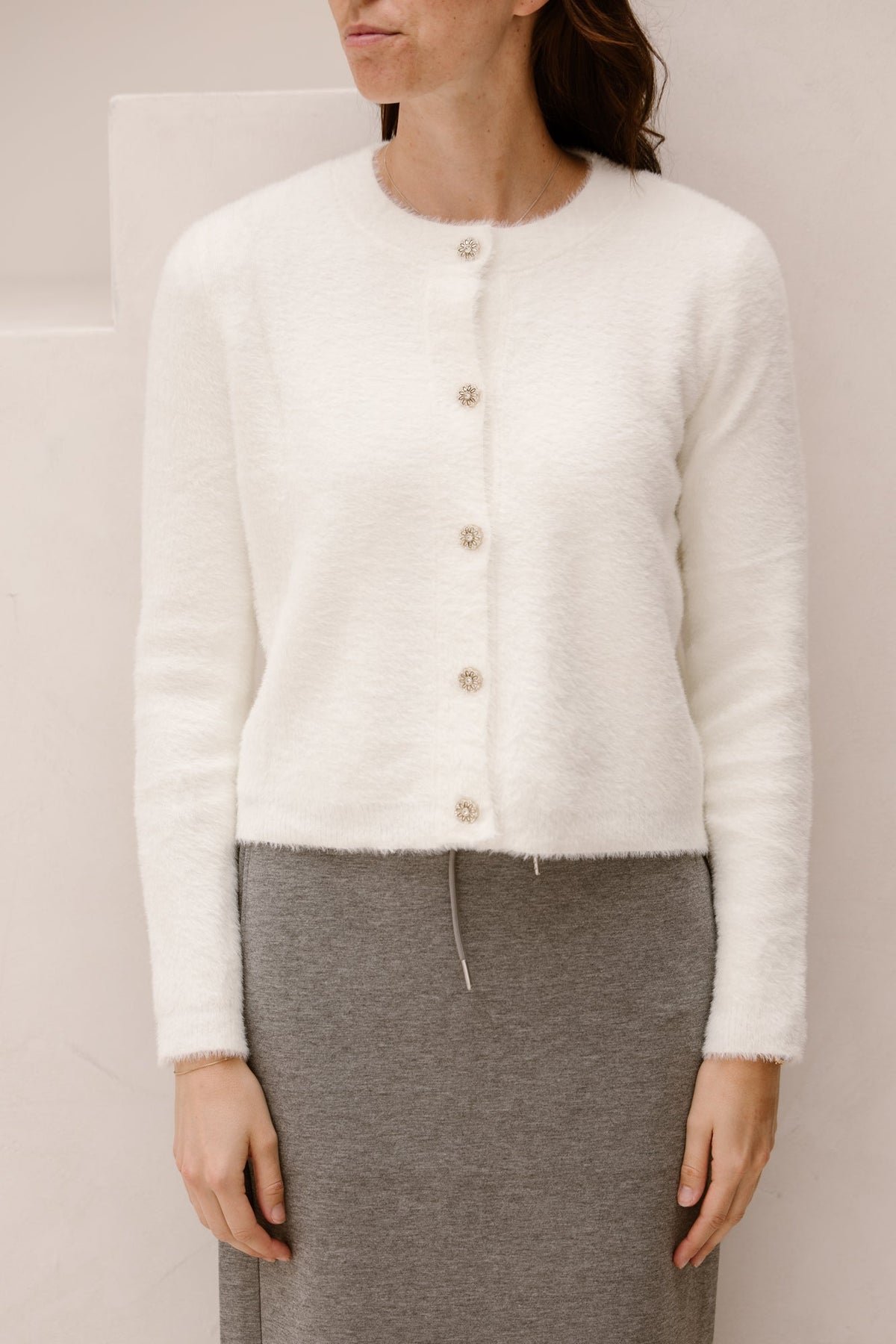 Ennie Knitting Cardigan Off White - Bij Keesje - G - maxx