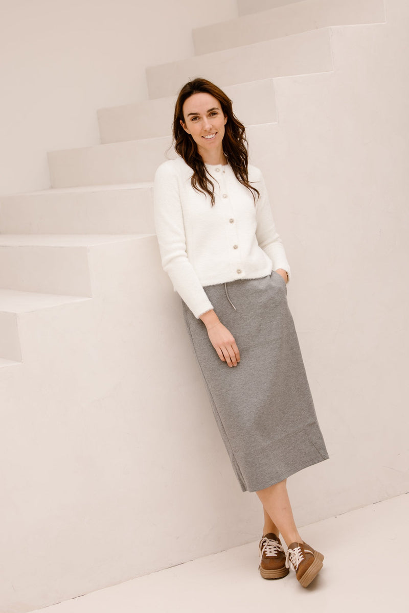 Ennie Knitting Cardigan Off White - Bij Keesje - G - maxx