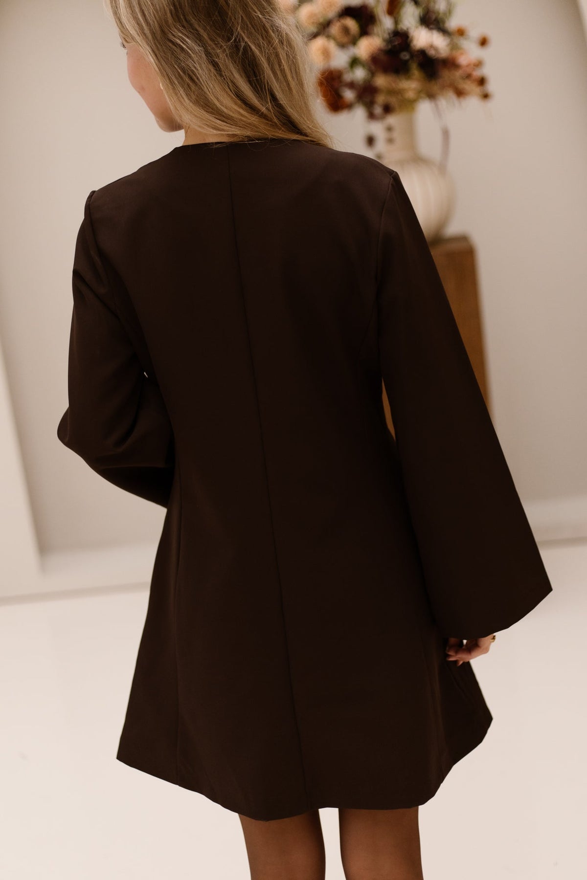 Erika blazer dress brown - Bij Keesje - Bij Keesje - Jurk