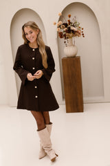 Blazer-Kleid braun