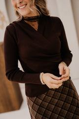 Esmay top darkbrown