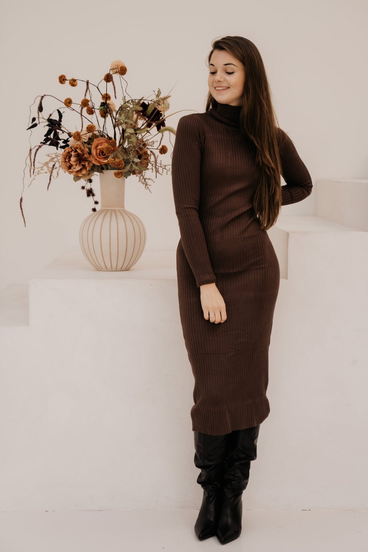 Esmee bodycon dress brown - Bij Keesje - Bij Keesje - Jurk