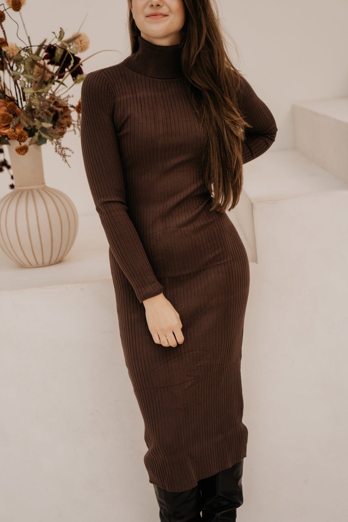 Esmee bodycon dress brown - Bij Keesje - Bij Keesje - Jurk