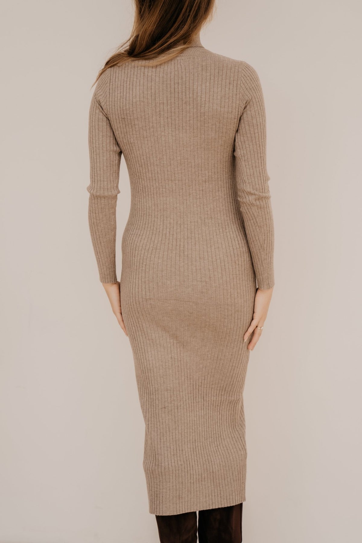 Esmee bodycon dress taupe - Bij Keesje - Bij Keesje - Jurk