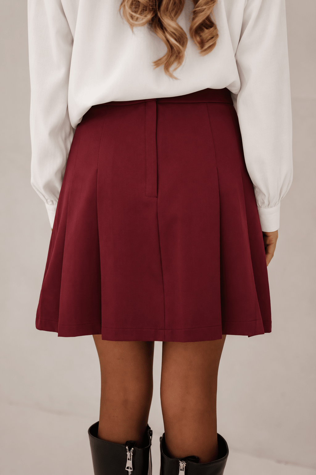 Esmie pleated skirt wine - Bij Keesje - Bij Keesje - Rok
