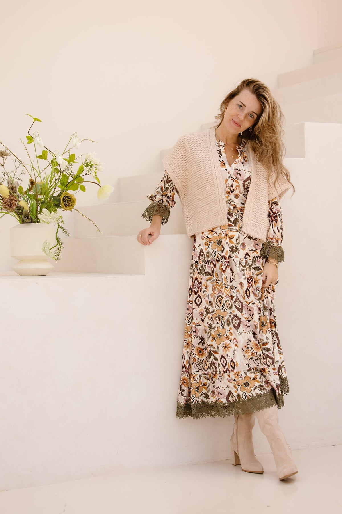 Esqualo cardigan gilet sand - 07500 - Bij Keesje - Bij Keesje