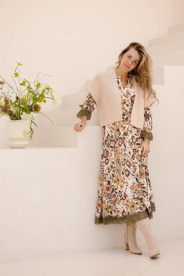 Esqualo cardigan gilet sand - 07500 - Bij Keesje - Bij Keesje