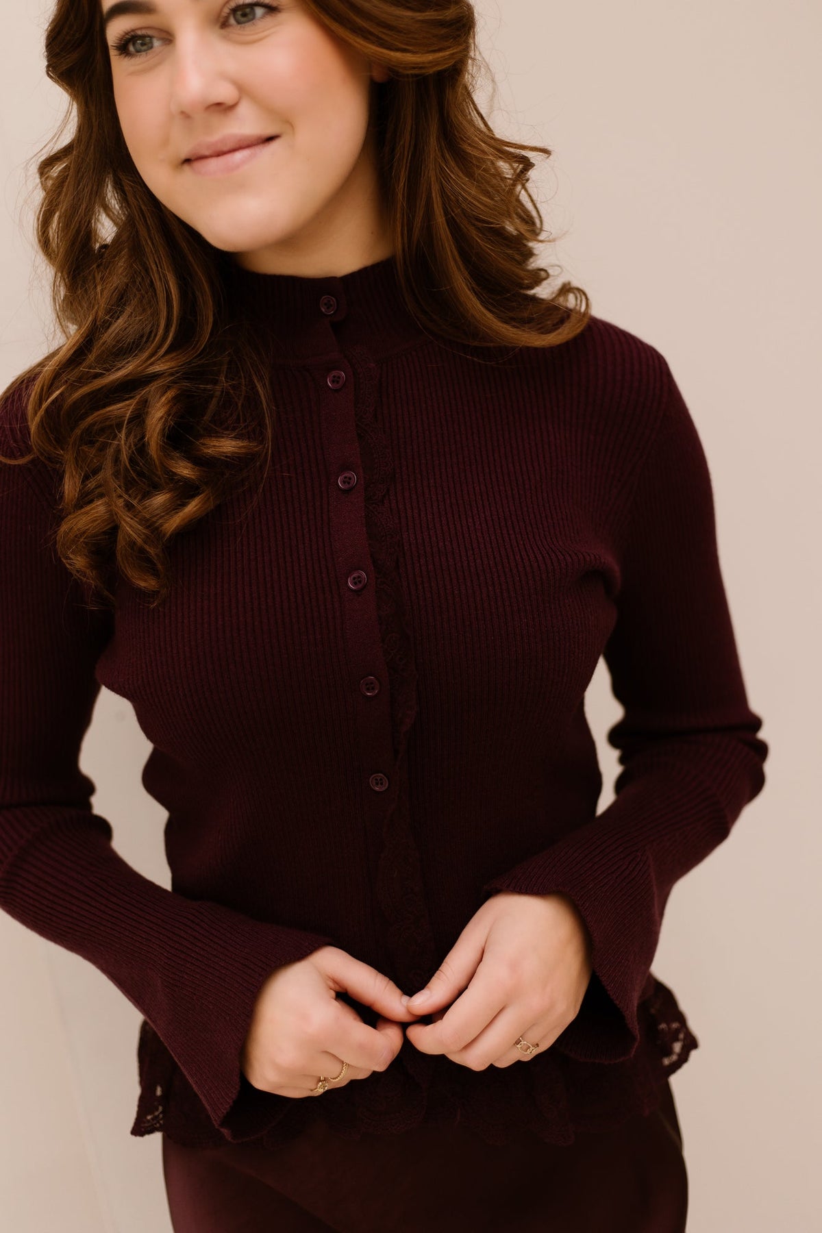Esther vestje bordeaux - Bij Keesje - Bij Keesje - Vest