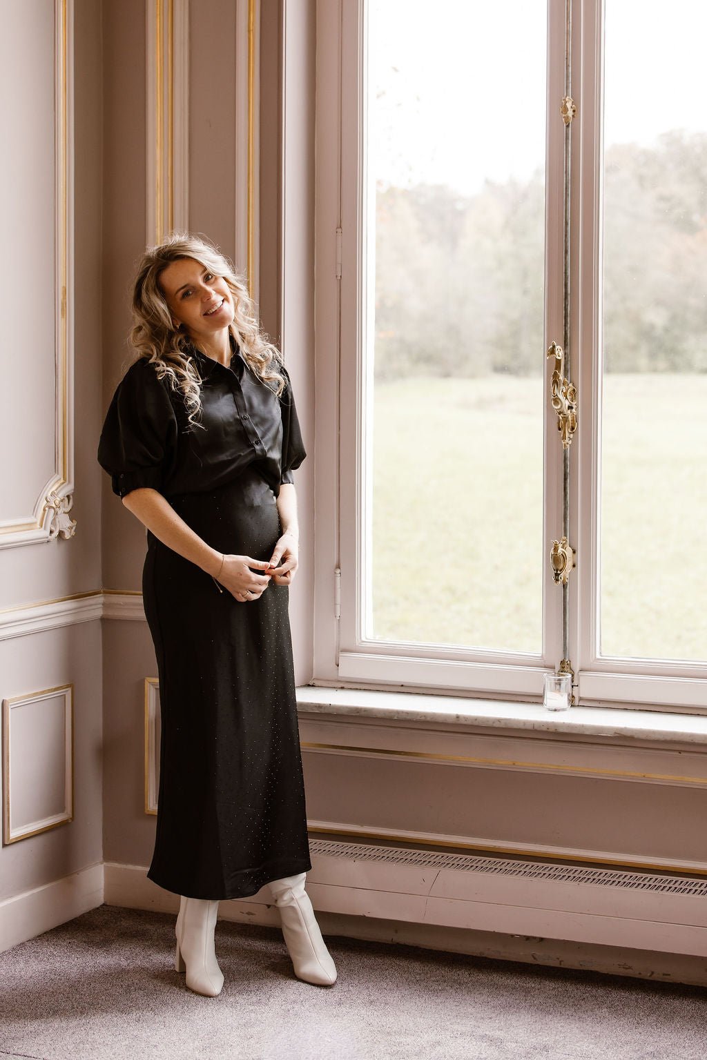 Etta Heavy Sateen Shirt Black - Bij Keesje - Neo Noir