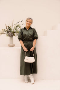 Etta Poplin Shirt Army - Bij Keesje - Neo Noir - Top