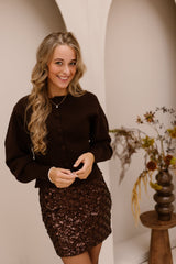 Eva party skirt brown