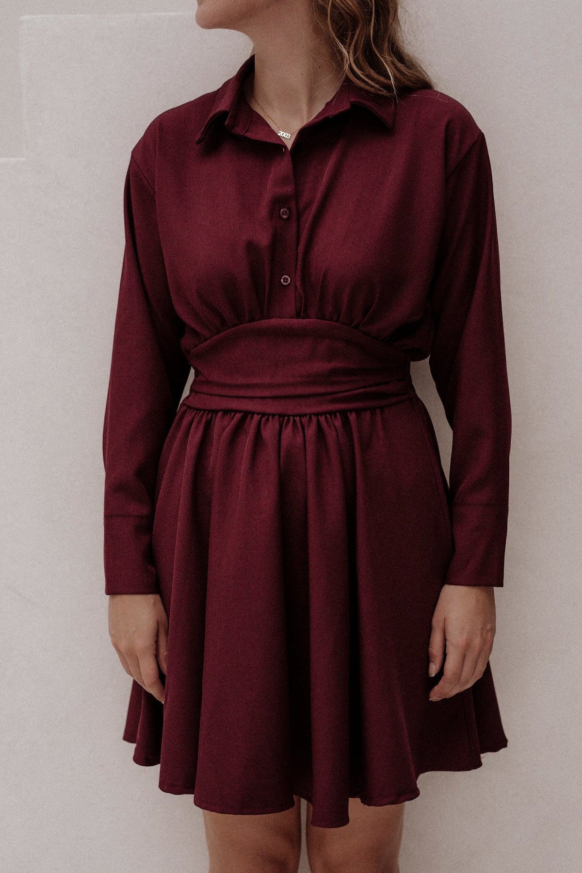 Evie Dress Bordeaux - Bij Keesje - Bij Keesje - Jurk