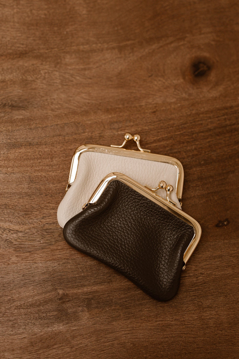 Fancy Small portemonee leer ecru - Bij Keesje - Bij Keesje