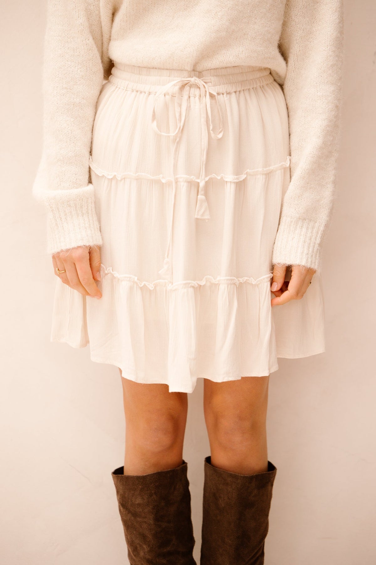 Fay skirt beige - Bij Keesje - Bij Keesje - Rokken