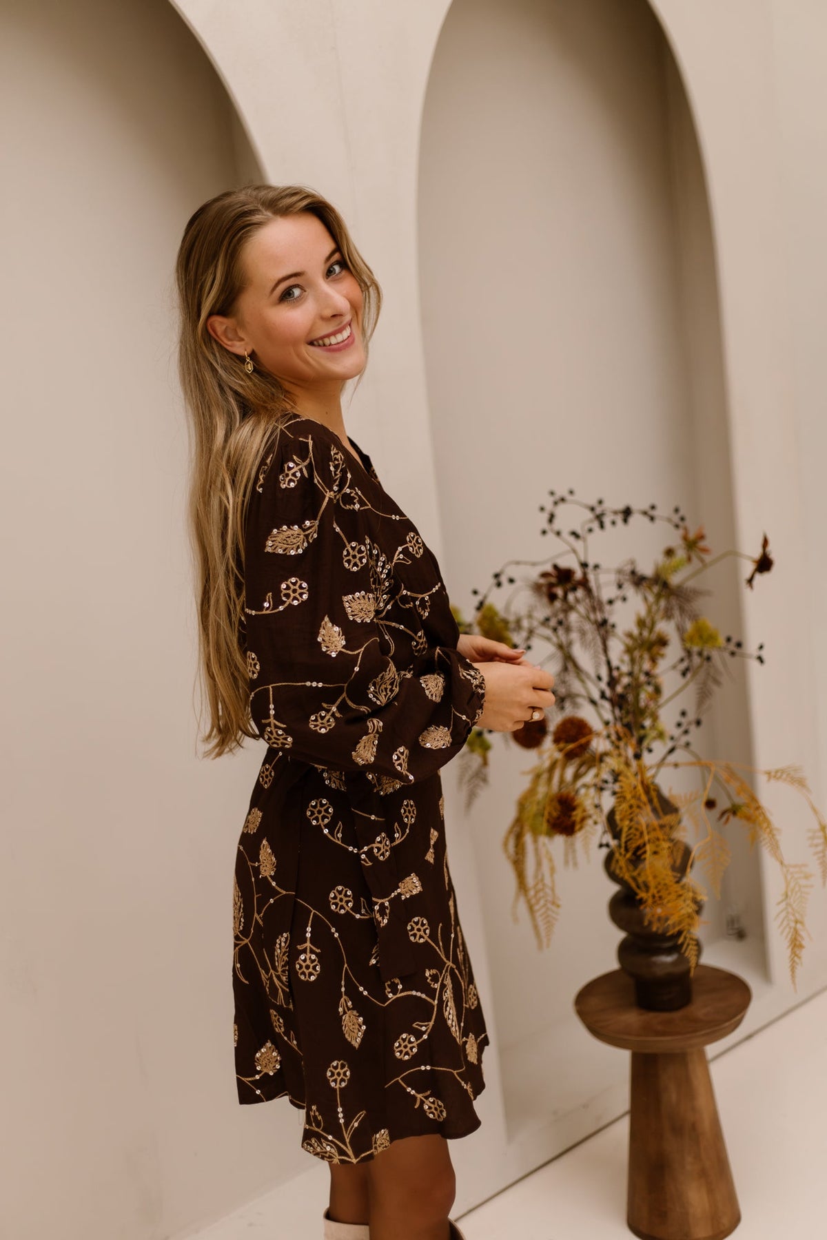 Felice dress Mocha brown - Bij Keesje - FLURESK - Jurk