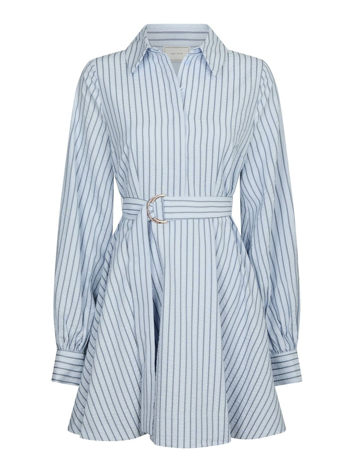 Felice Striped Crepe Dress Blue - Bij Keesje - Neo Noir - Jurk