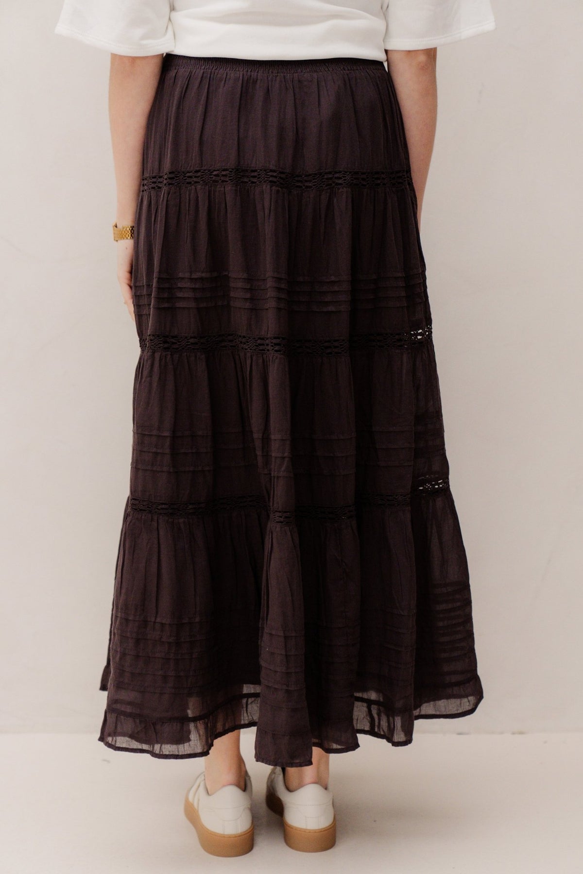 Felicia S voile skirt dark brown - Bij Keesje - Neo Noir - Rokken