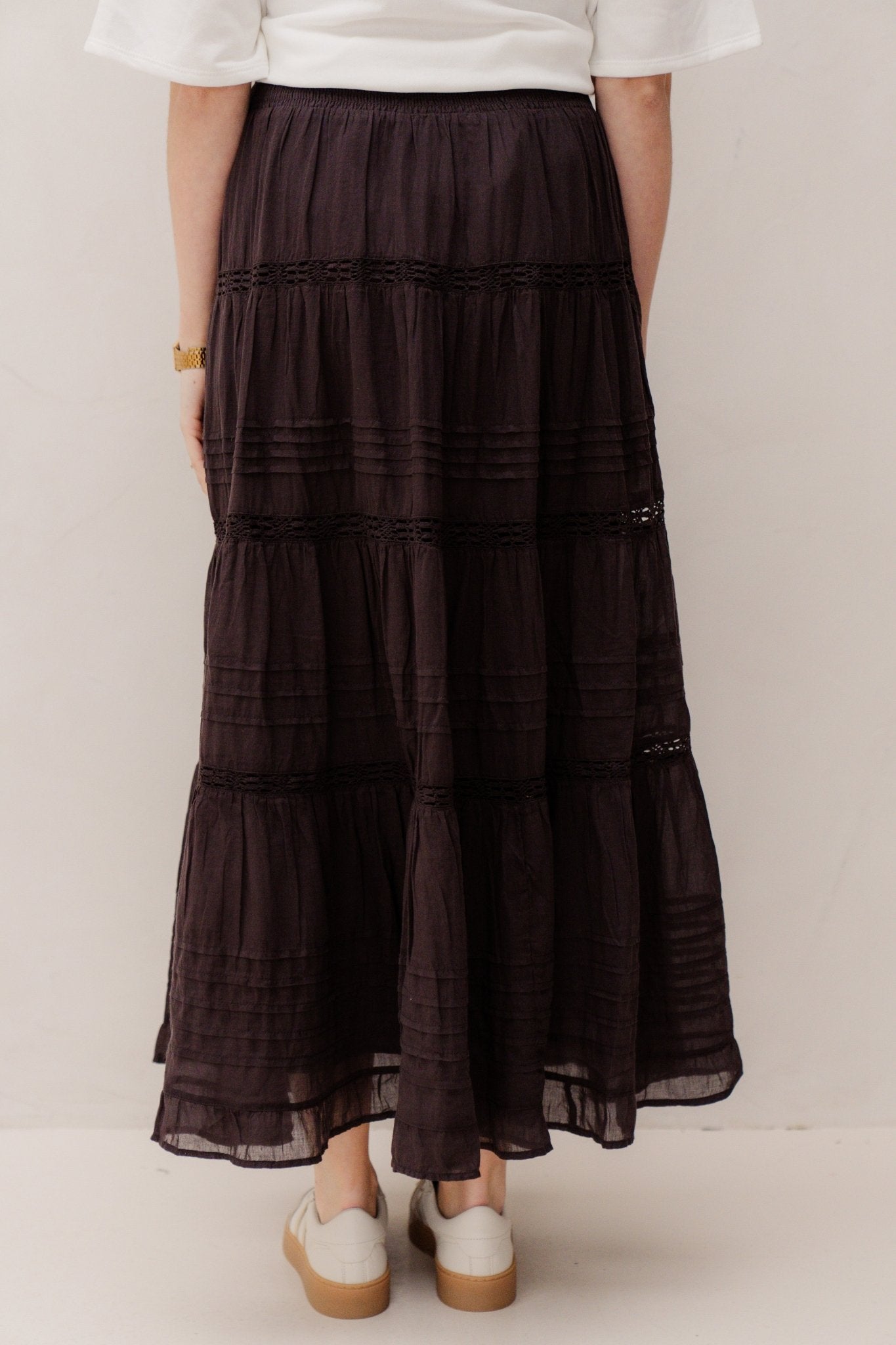 Felicia S voile skirt dark brown - Bij Keesje - Neo Noir - Rokken