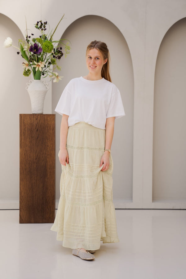 Felicia S voile skirt pistachio - Bij Keesje - Neo Noir - Rokken