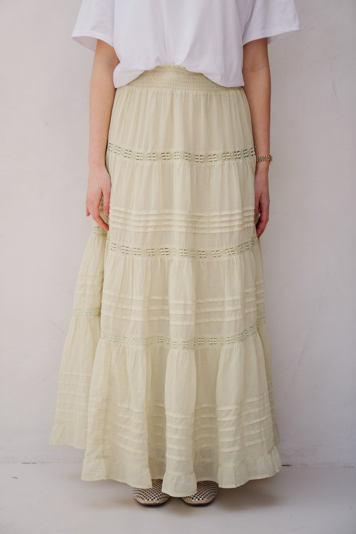 Felicia S voile skirt pistachio - Bij Keesje - Neo Noir - Rokken