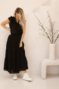 Felicia voile skirt navy - Bij Keesje - Neo Noir