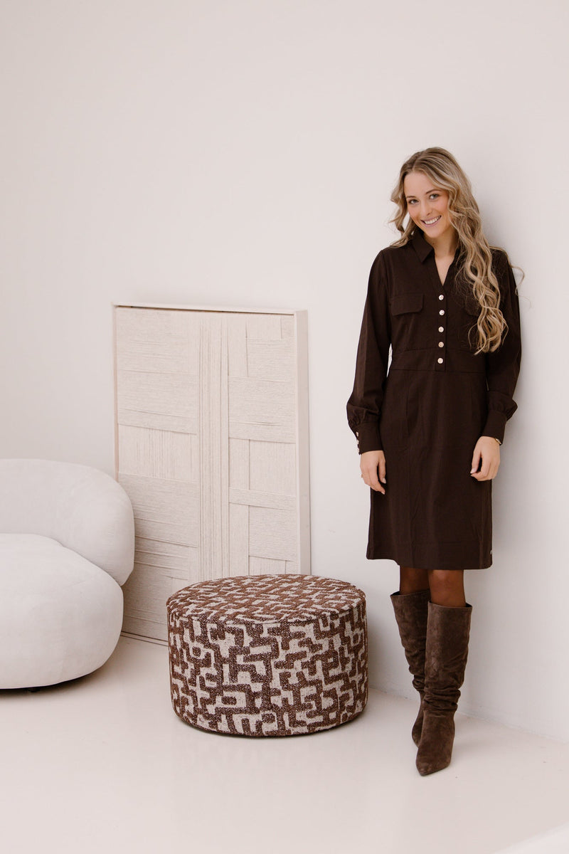 Fem traveldress brown - Bij Keesje - Bij Keesje