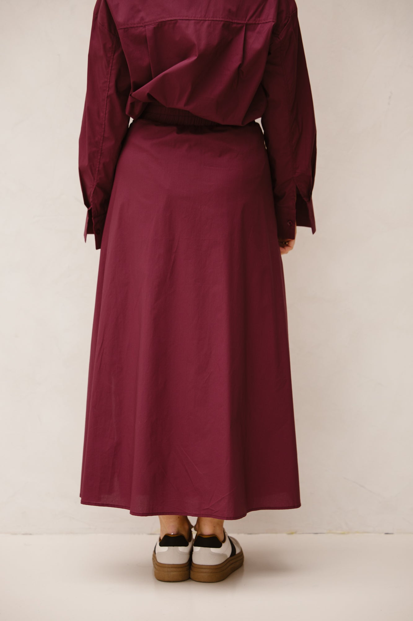 Femke katoenen rok bordeaux - Bij Keesje - Bij Keesje The Label
