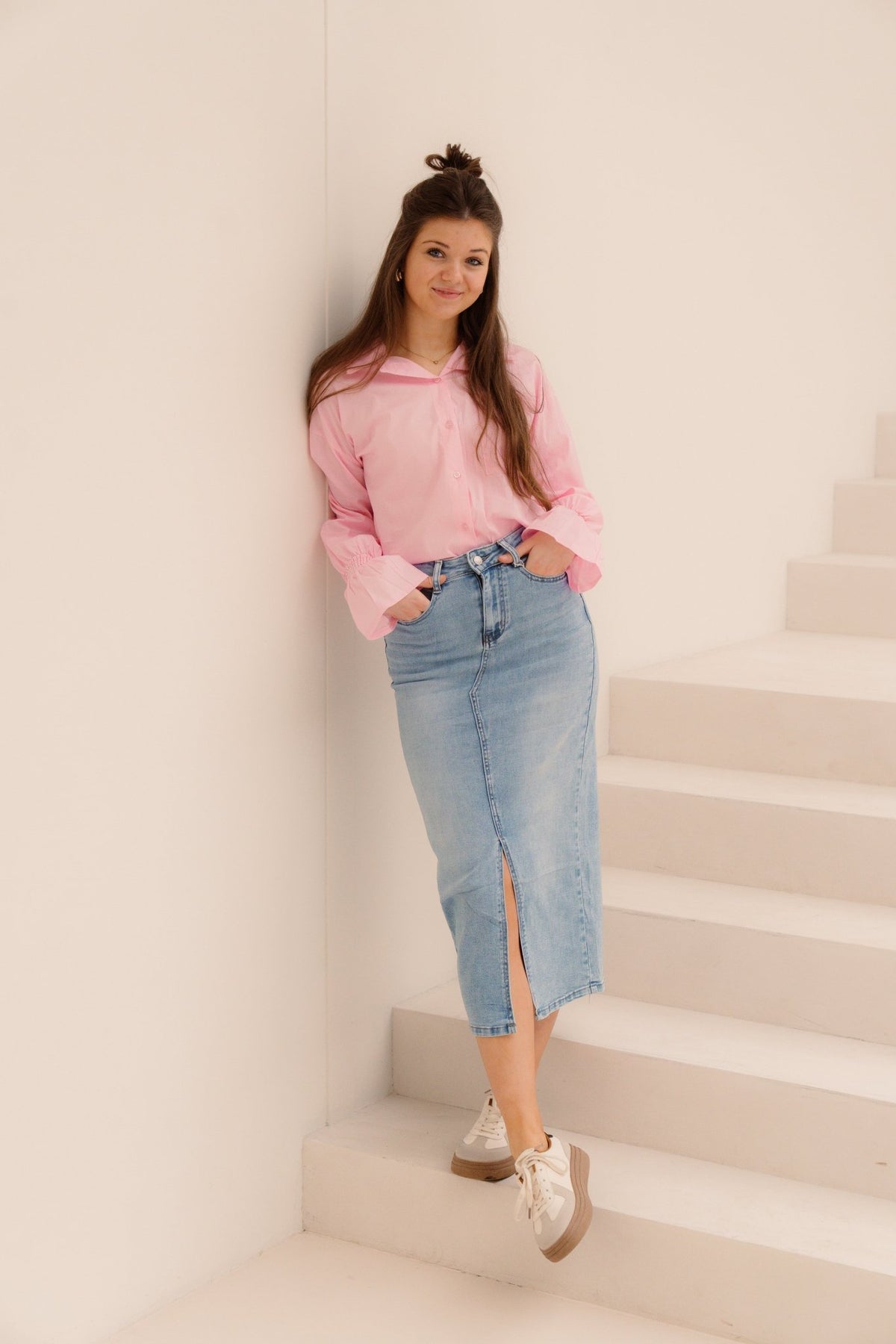 Fenna blouse roze - Bij Keesje - Bij Keesje - Blouse