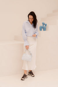 Fenna blouse streep blauw - Bij Keesje - Bij Keesje - Blouse