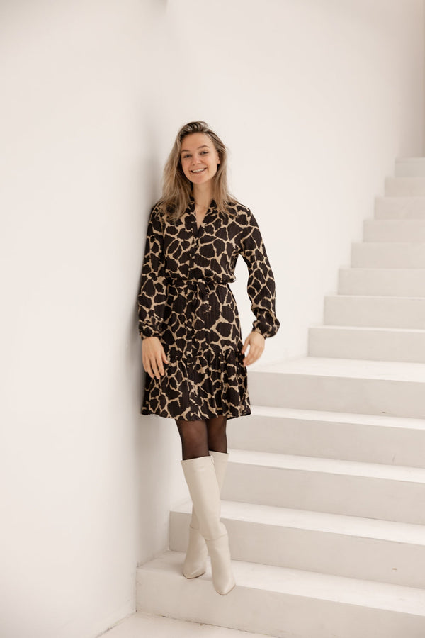 Fenna dress giraffe - Bij Keesje