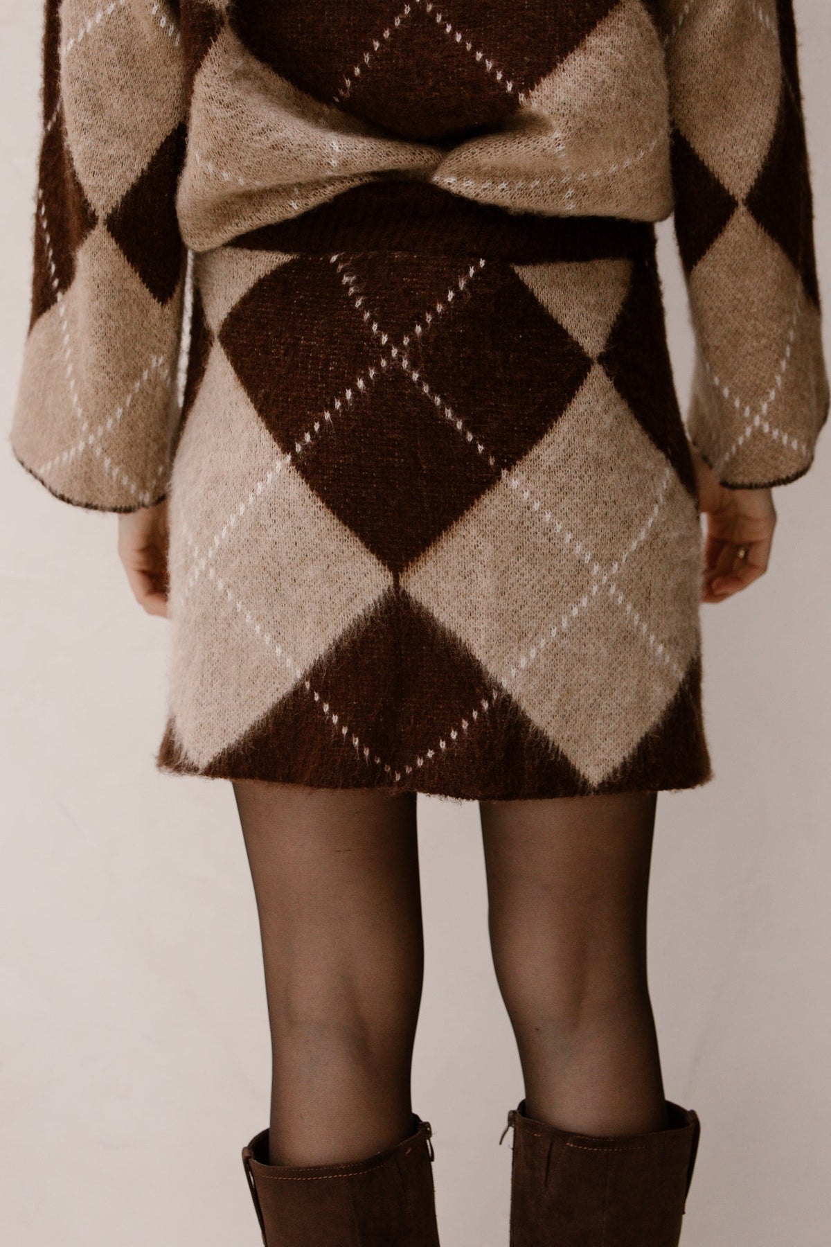 Fere rok ruit bruin - Bij Keesje - Bij Keesje