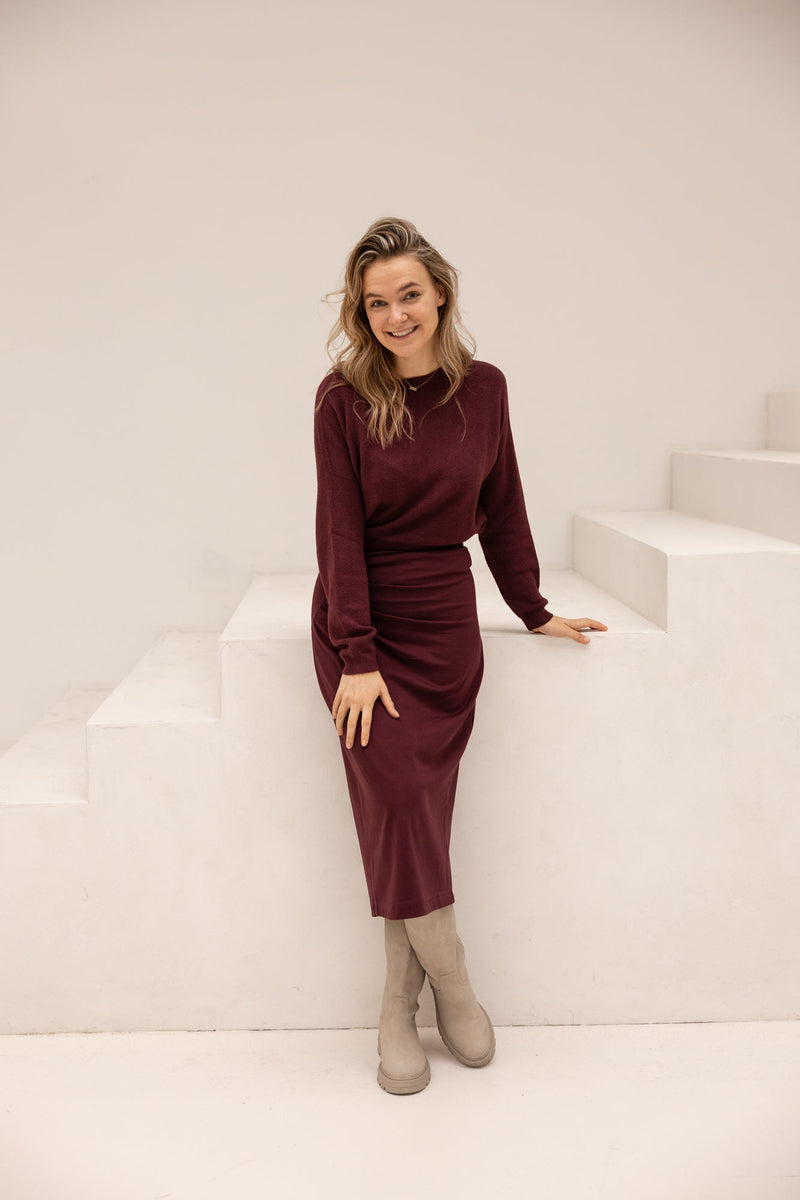 Fien bordeaux skirt - Bij Keesje - Amelie & Amelie