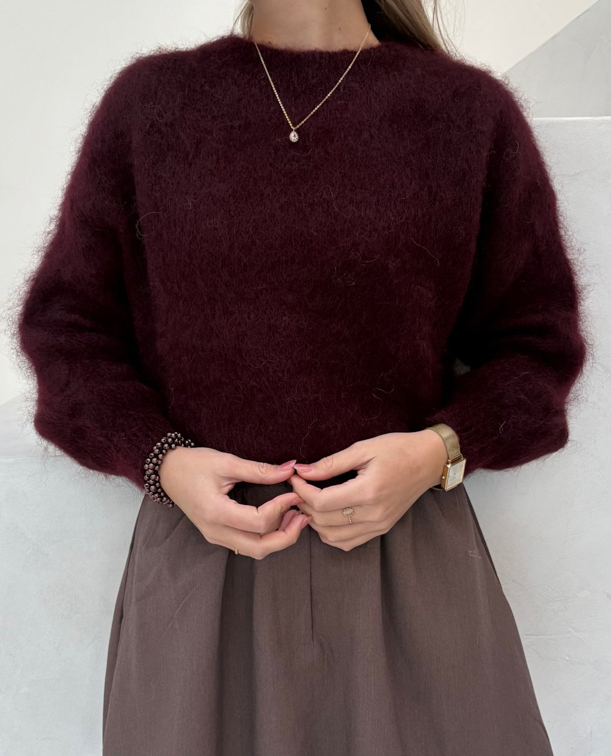 Fiep trui bordeaux - Bij Keesje - Bij Keesje