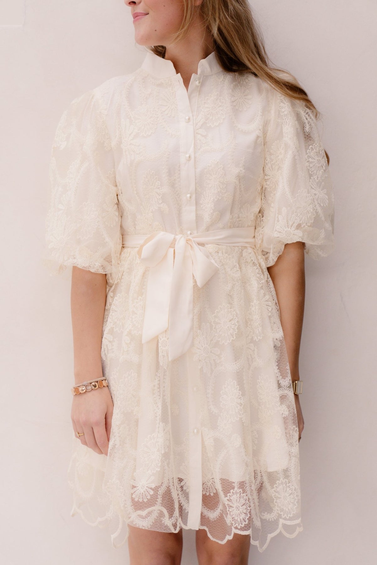 Finette Jurk Beige - Bij Keesje - Bij Keesje - Jurk